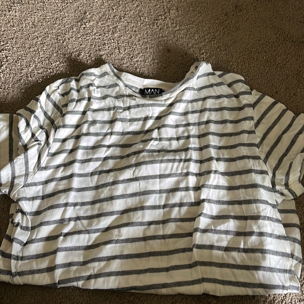Boohoo man striped shirt